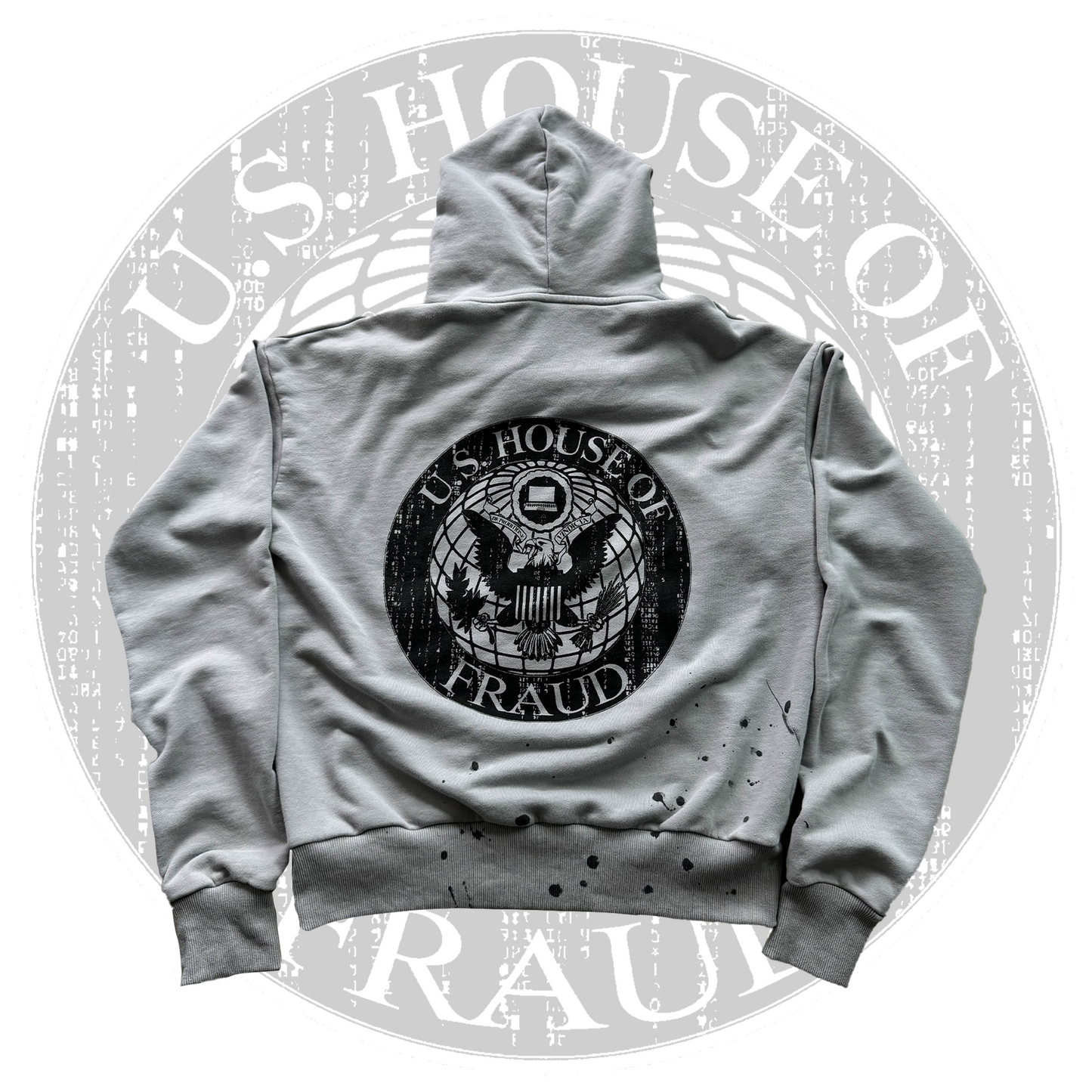 Grey Fraud Dept Hoodie