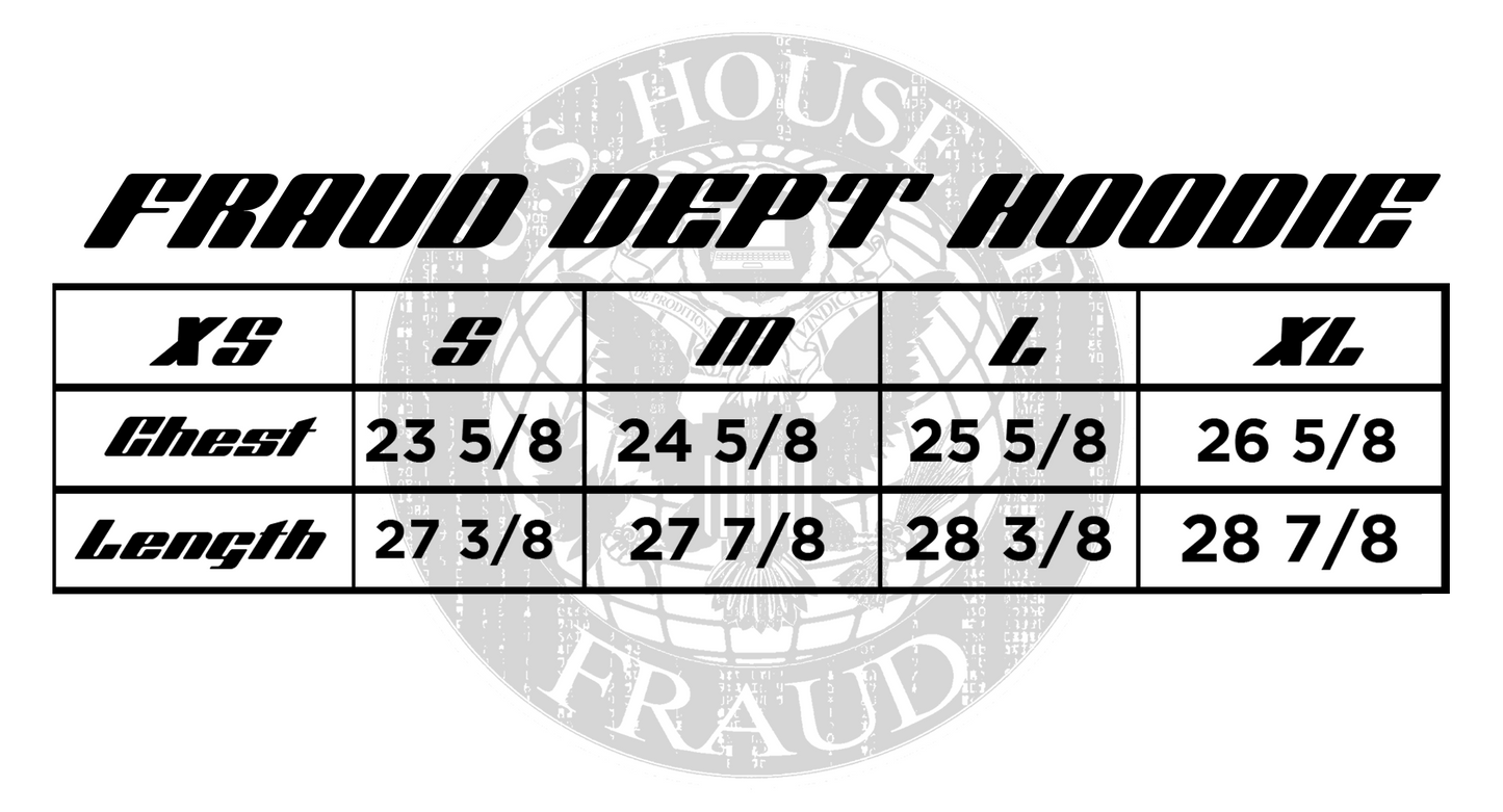 Grey Fraud Dept Hoodie