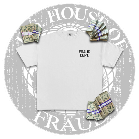 Fraud Dept White T-Shirt