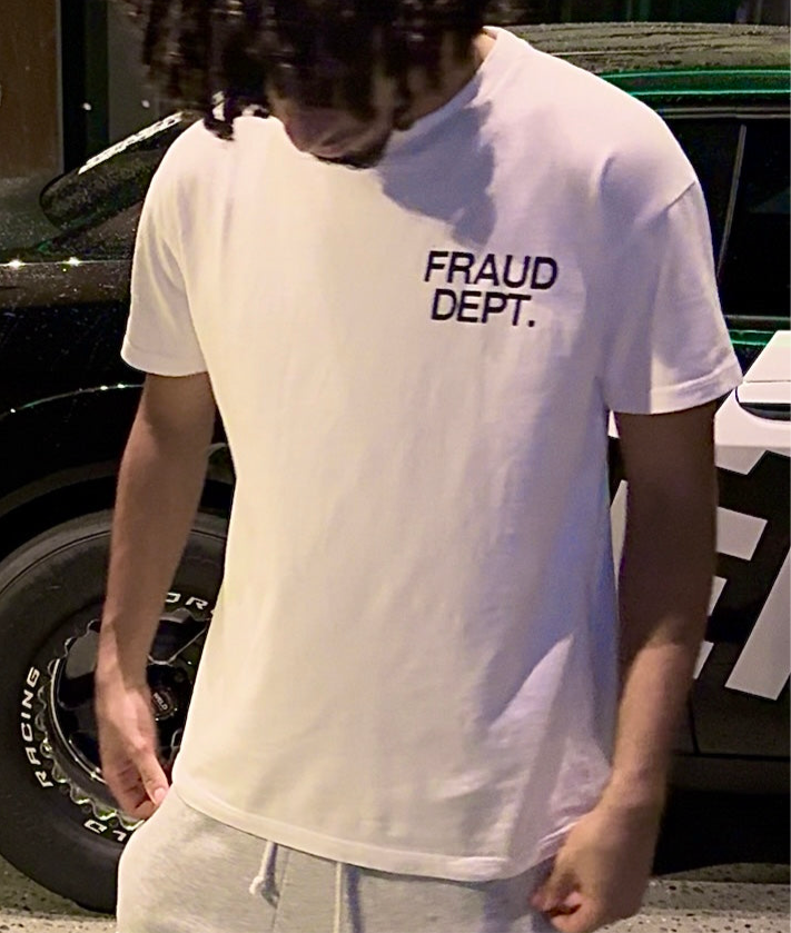 Fraud Dept White T-Shirt